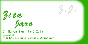zita jaro business card